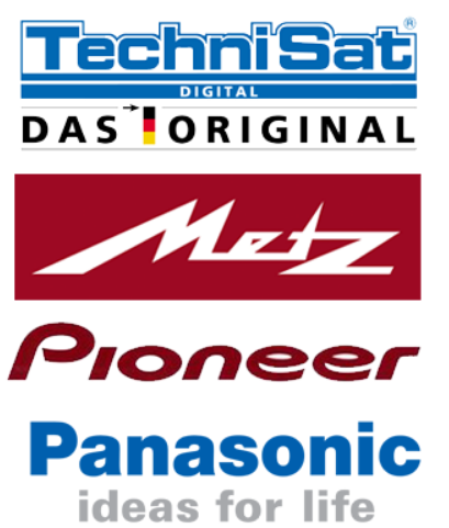 Unsere Markenpartner: TechniSat, Metz, Pioneer, Panasonic